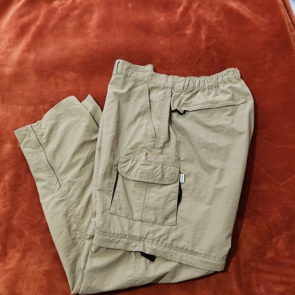 Magellan Convertible Pants Men 2XL Khaki Color Cargo Fishing Water Repellent - Picture 7 of 10